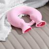 1400ML U-Shaped Hot Water Bottle Neck Shoulder Pain Relief Leak-proof PVC Hot Water Bag with Flannel Cover Hot Cold Therapy Neck Warmer Bag