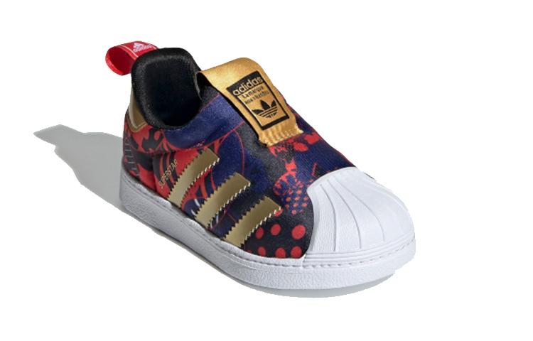 Adidas Originals SUPERSTAR 360 I Abrasion Resistant Low top Skateboard Shoes Dark Blue Purple Infant And Toddler GZ7347
