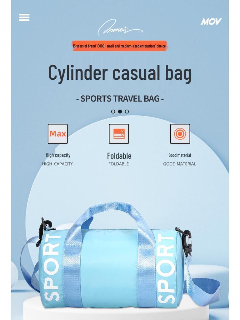 Frühling/Sommer Macaronfarben Sport Umhängetasche: Wasserdichte Tonne mit großem Fassungsvermögen für Männer und Frauen