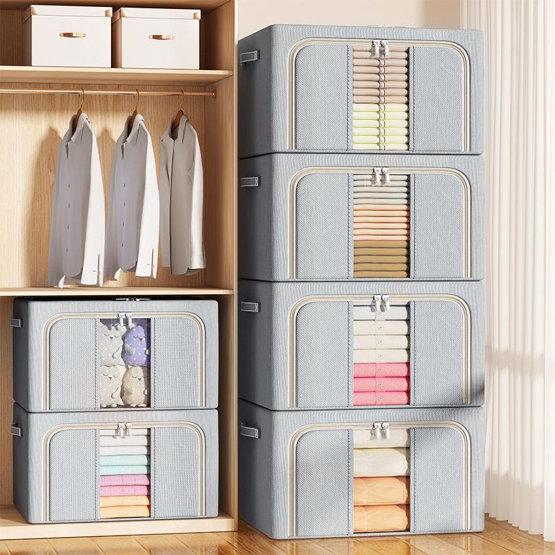 Clothing folding organizing storage box large capacity household down jacket blanket storage box universal covered storage box