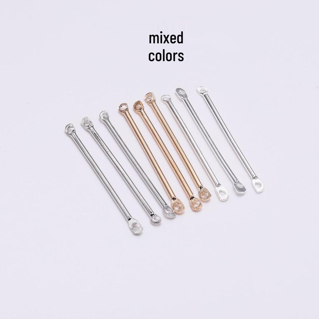 Double-Hole Rod Cylindrical Ear Post DIY Jewelry Accessories: Simple Handmade Earrings Pendants