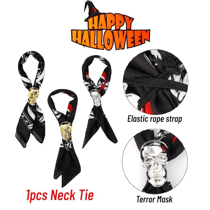 Adults Kids Halloween Pirate Skull Neckties Makeup Costumes Decor Dress Up Props