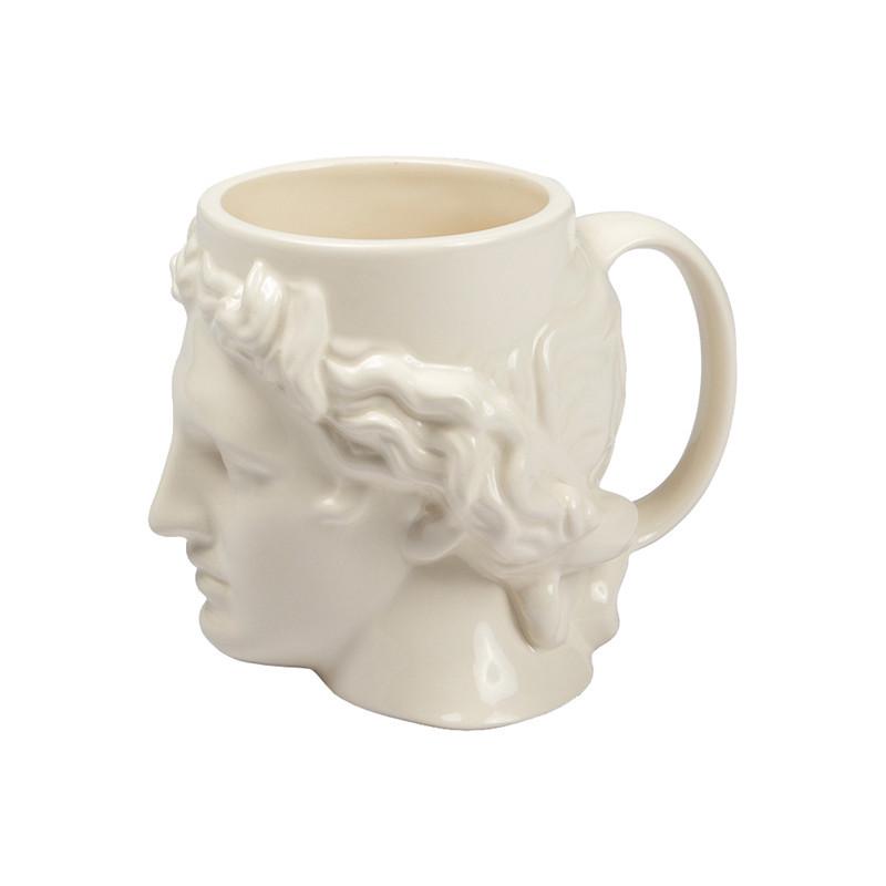 DOIY Ancient Greek Apollo & David Head Mug - Roman Sculpture Cup 401-500ml белый