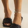 Accessories, Creative Snake Bone Chain Woven Set Anklet Women, Niche Simple Beaded Chain Foot Decoration