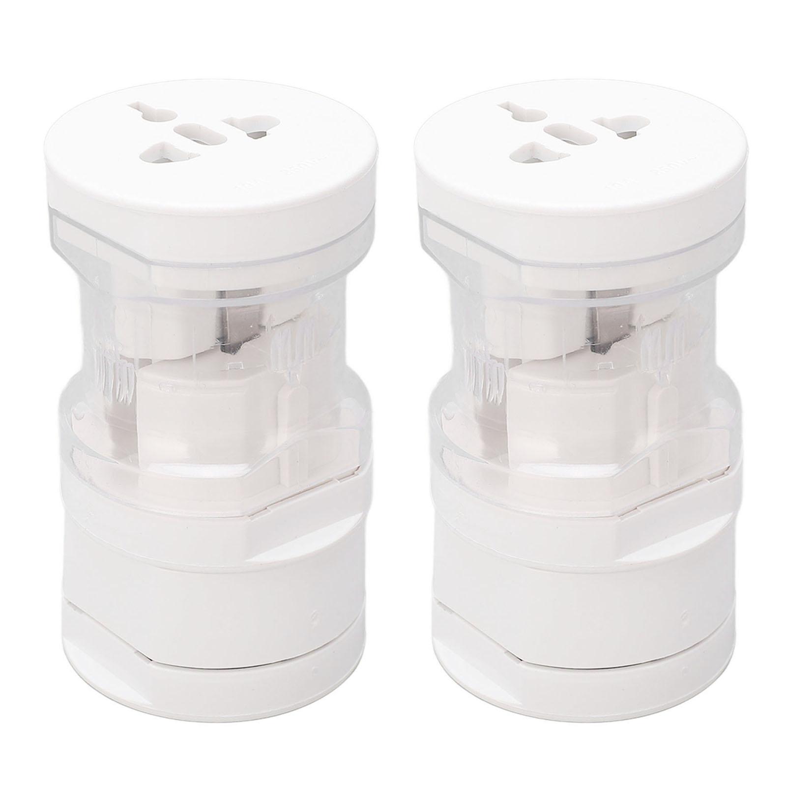 

2 шт. Универсальный дорожный адаптер Корпус с АБС-изоляцией Легкий портативный адаптер с защитой от перенапряжения