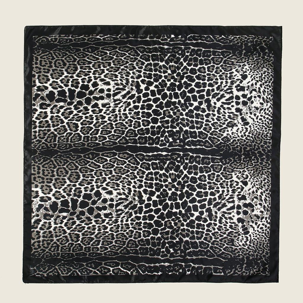 Leopard Print Silk Scarf Wrap For Designer Luxury  Kerchief Neck HeadHair Scarves Bandana Handkerchief Headscarf 90X90Cm