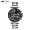 Men'S Watch, Multifunctional Waterproof Chronograph Business Steel Watch Versatile Sports Watch 8104