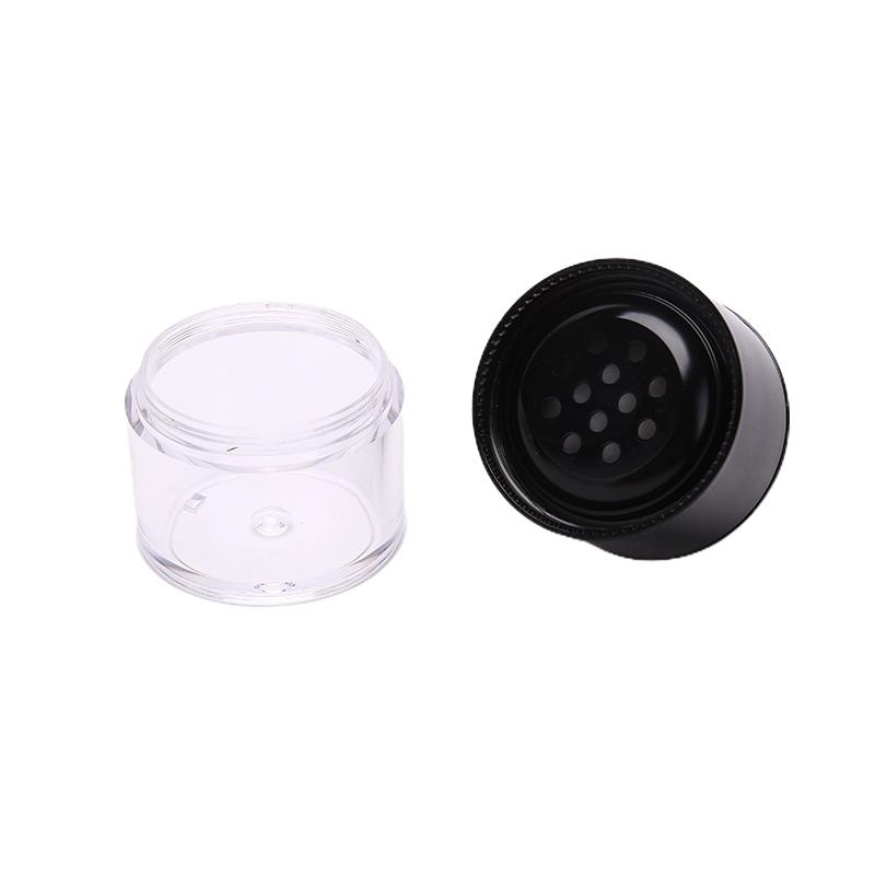 10G Portable Plastic Empty Loose Powder Box Makeup Jar Container With Puff