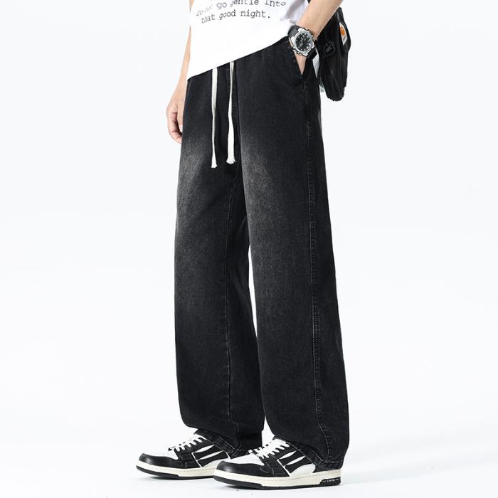 

Новые весенне-летние джинсы американского свободного прямого кроя, повседневные, универсальные брюки 4XL