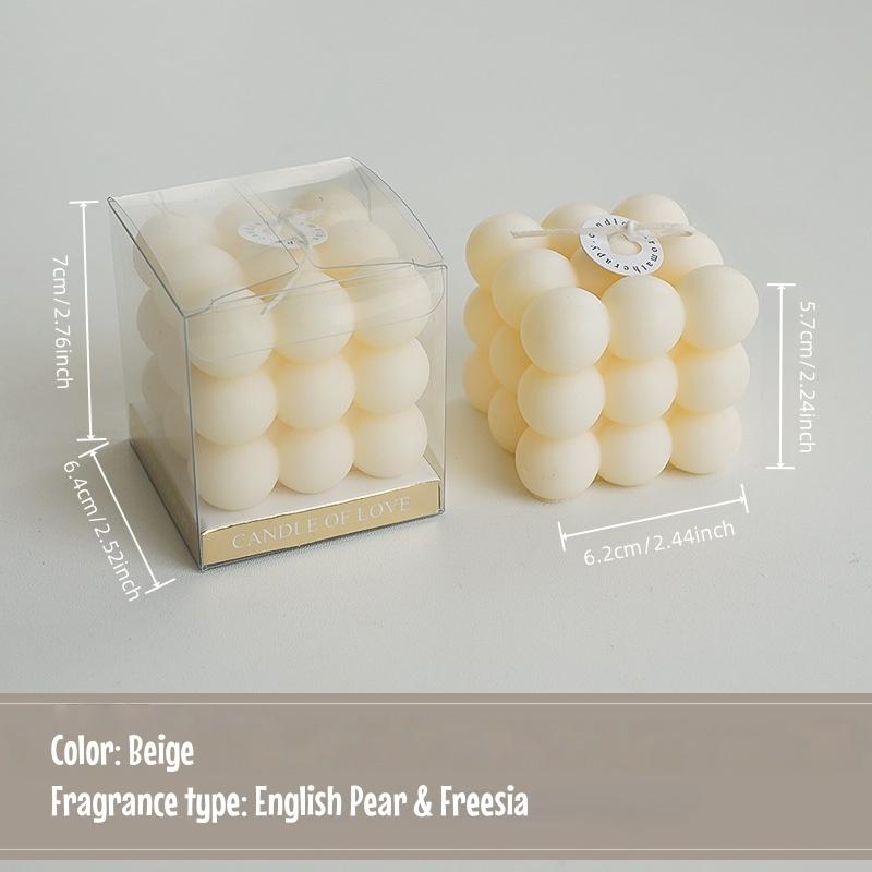 New Arrival Decorative Luxury Bubble Scented Candles with Clear Gift Box Handmade Long-lasting Holiday Easter Aesthetic