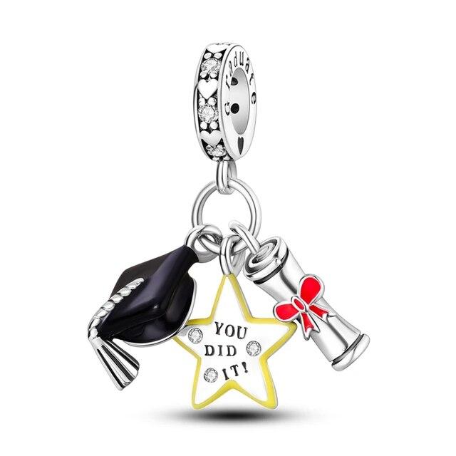 925 Sterling Silver Shell Pearl Starfish Pendant  Charm Bead Fits OriginalNew Bracelet Necklace Women DIY Fine Jewelry