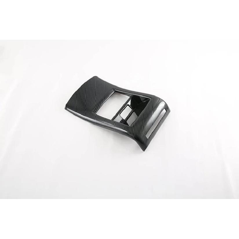 For BYD ATTO 3 Yuan Plus   Car Accessories Carbon Fiber Style Plated Armrest Box Rear Air Vent Frame Trim Cover