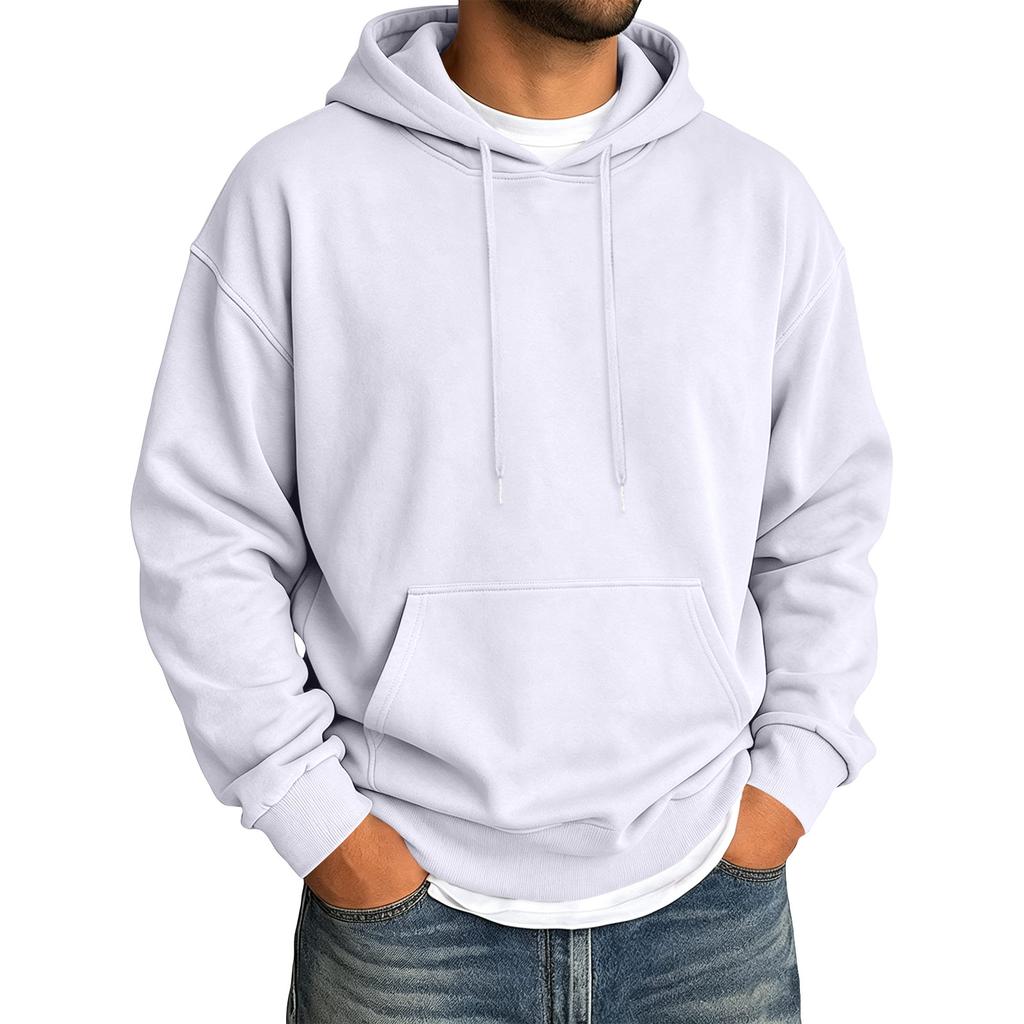 Men's Casual Color Hoodie for Winter Everyday Wear