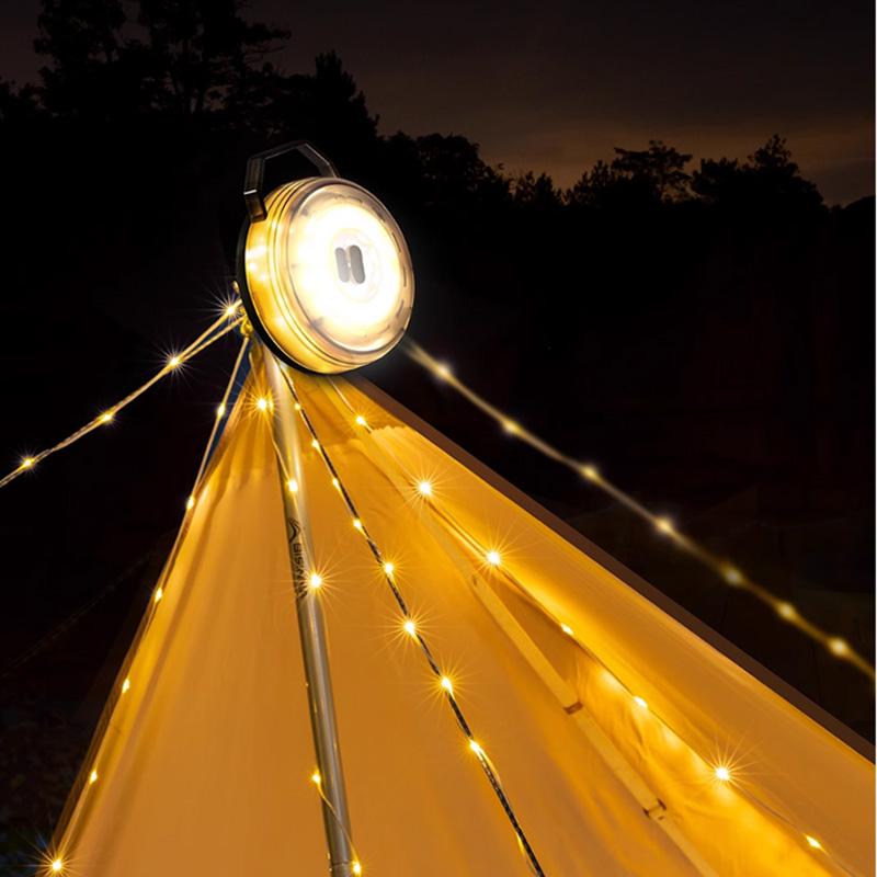 LED Camping Lamp Strip Atmosphere 10M Length Waterproof Recyclable Light Belt Outdoor Garden Decoration Lamp for Tent Room