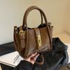Stylish High-end Handbag For Women 2023 New Autumn Winter Retro Niche Bucket Bag