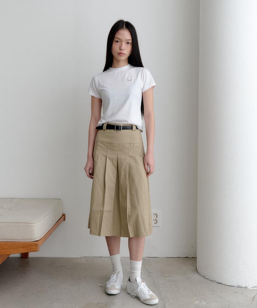 VELLE Lumi Embroidered T-Shirt_Wihte
