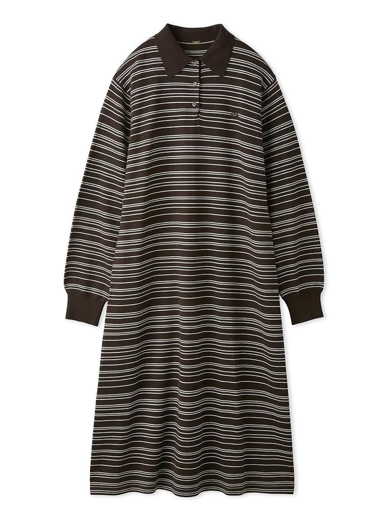Polo knit long straight dress 09WNO245104BRW1