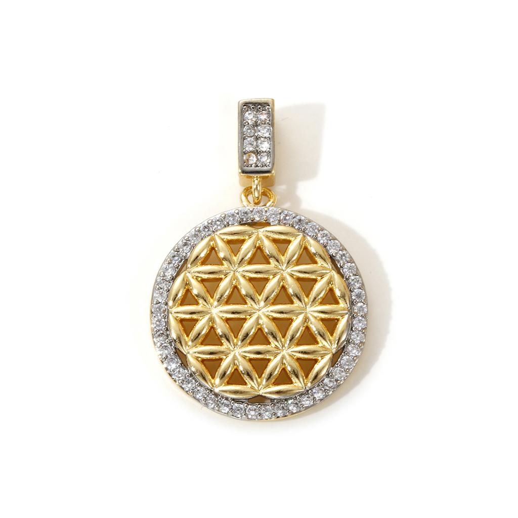 1 Stück Messing Anhänger 18K Gold Plated Sonnenblume Stern Micro Pave Klar Zirkonia Anhänger Für DIY Halskette Schmuckherstellung