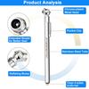 ATsafepro Pencil Tire Pressure Gauge (5-50PSI&10-75PSI), Tire Pressure Gauge With Sealed Zinc Alloy Nozzle And Silvery Aluminum Tube Body, Tire Gauge