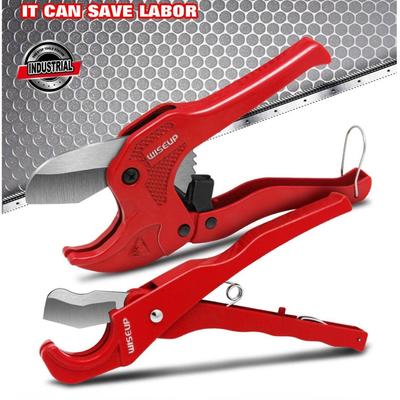 WISEUP Ratchet PVC Pipe Cutter Heavy Duty PPR Plastic Tube Cutting Tool Forbici per tubi flessibili per lavori domestici e utensili manuali per idraulici