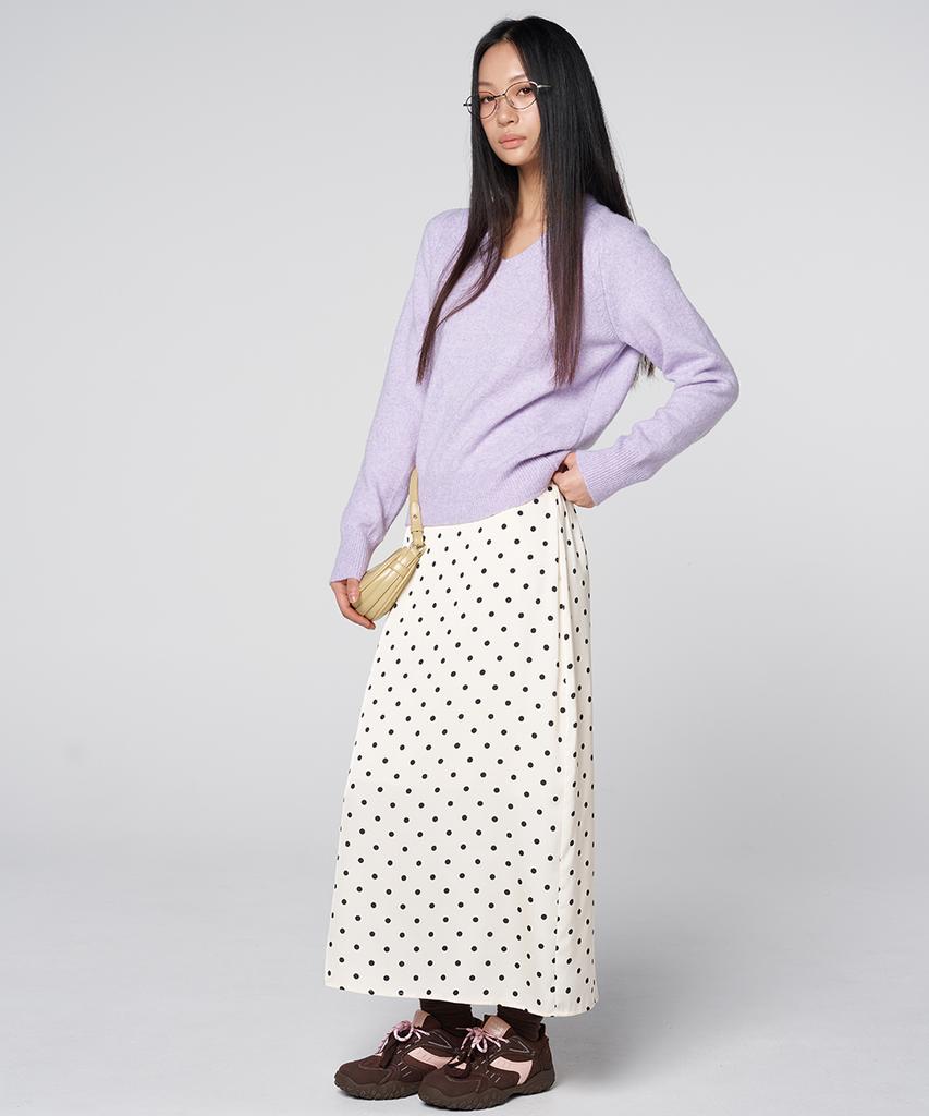 320SHOWROOM Wool Blend V-Neck Knit Sweater Lavender