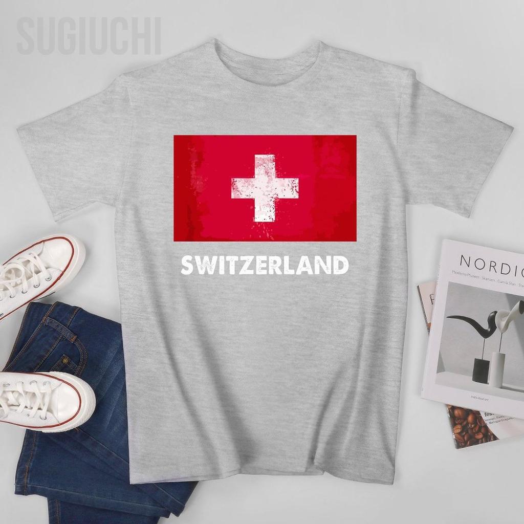 Unisex Unisex Switzerland Flag Shirt Swiss Tshirt Tees Oneck T Shirts WoUnisex Boys 100 Cotton TShirt
