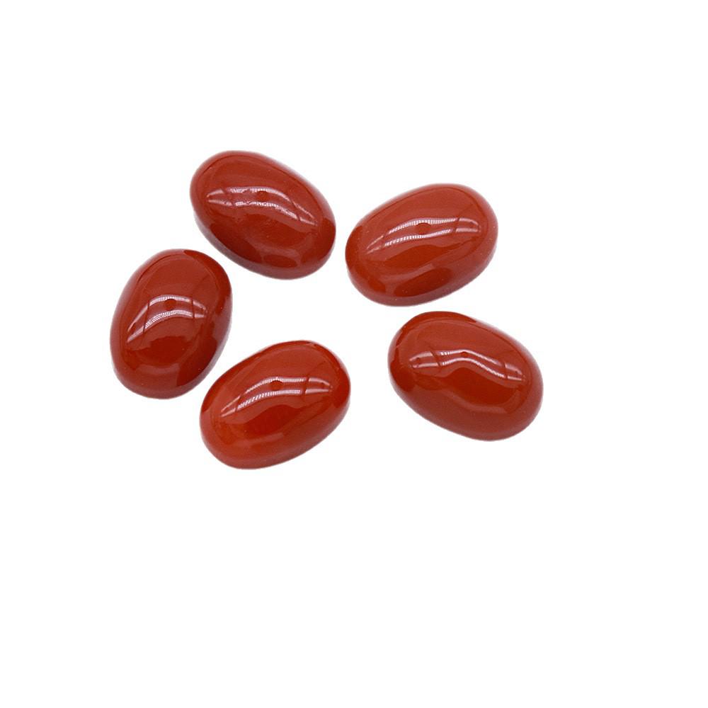 Natural Southern Red Agate Oval Cabochons and Semi-Finished Stones for Jewelry
