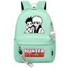 Popular Cartoon, Full-Time Hunter, Printed Schoolbag For Primary And Secondary School Students, Cute Girls' Casual Backpack.