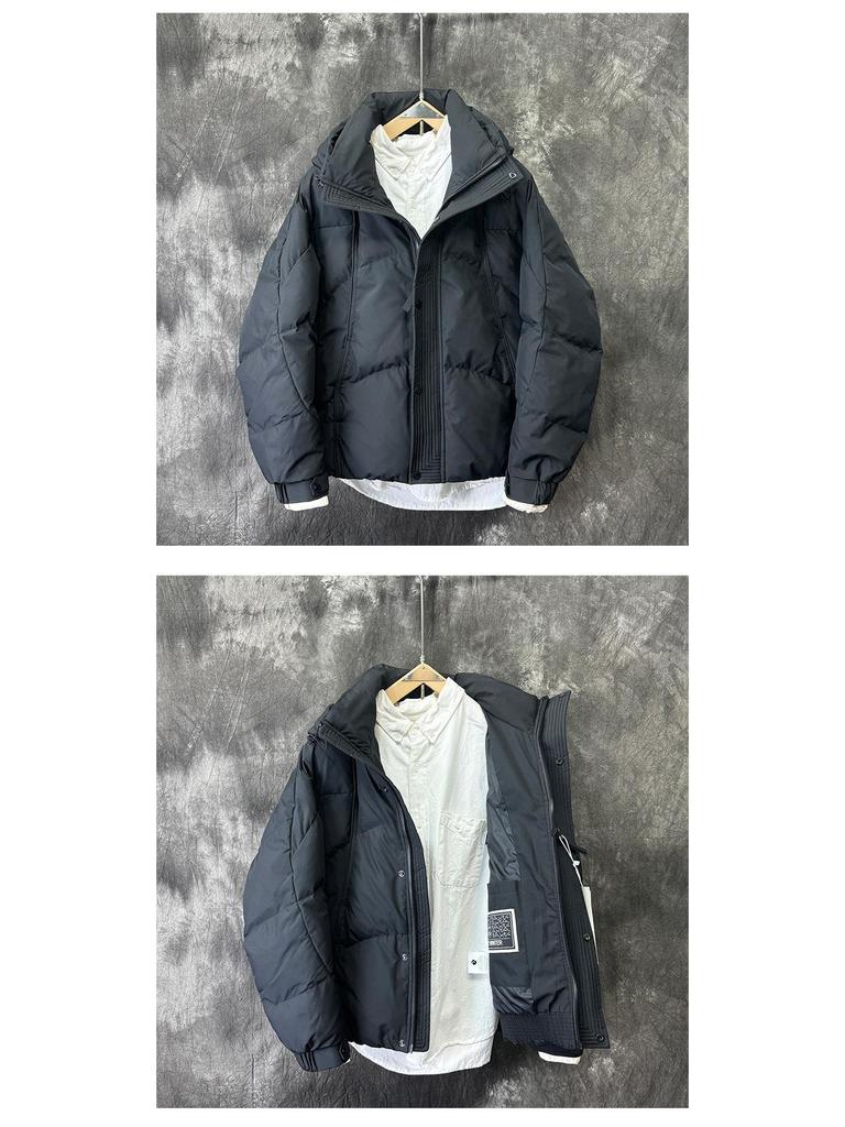 Herren Modische Verdickte Daunen-Pufferjacke mit Kapuze - Winterwärme mit Hochwertigen Weißen Entendaunen