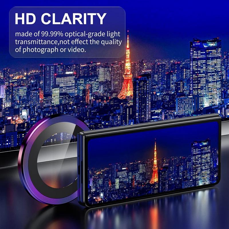 Metal Lens Ring For Samsung Galaxy Z Fold 6 4 5 Camera Protector Protective Glass Back Lens Cap Cover Case for Z Fold5 Fold4