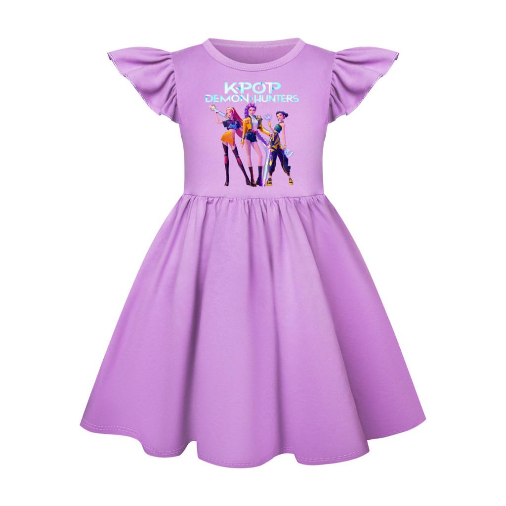 4993 Kids Girls Mira Zoey Rumi Printed Ruffle Short Sleeves Casual Dress