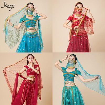 Bollywood Bauchtanz Schleier Schal mit Heißfolienprägungsmuster - Performance-Accessoire