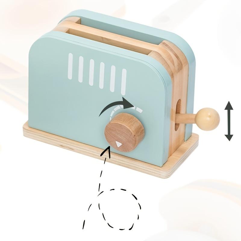 Wooden PopUp Toaster Toy Set,Playhouse Breakfast, Sandwich Set for Pretend Kitchen Role Play Toys for Boys And Girls Aged 3 to 6,Perfect for Christmas