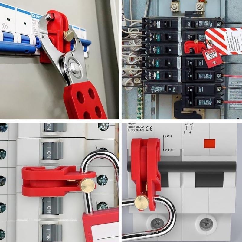 Heavy Type Insulated Breaker Lock With Reinforced Nylons Temperature Resistant For Single Poles Circuit Protecting