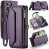 iPhone 15 Pro Phone Case, Apple 17 Zipper Wallet, Multifunctional Samsung S23 Flip Phone Case