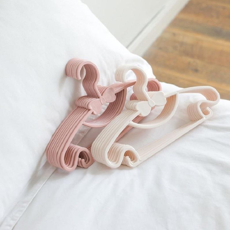 10/20pcs Portable Clothes Hanger Kids Children Toddler Baby Clothes Coat Plastic Hangers Hook Househ