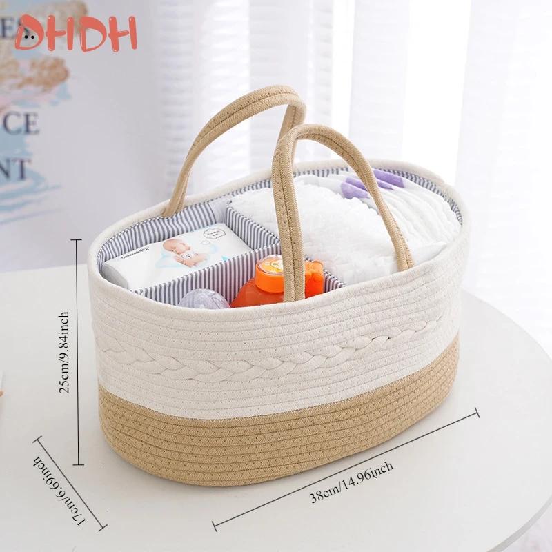 Cesto Portaoggetti per Bebè Diviso in Sezioni Cesto Portaoggetti Portatile Cesto Portaoggetti per Biberon Pannolini Borsa da Trasporto per Esterno