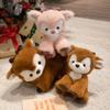 Stuffed PInk Brown Deer Animals Soft Dolls Throw Pillow Comfort Moose Doll Cartoon Toys for Girls Birthday Gifts Home Decor