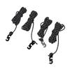 4Pcs Outdoor Camping Rope 9.8ft Nylon Wind Proof Reflective Strip Adjustable Length Tent Cord Tie