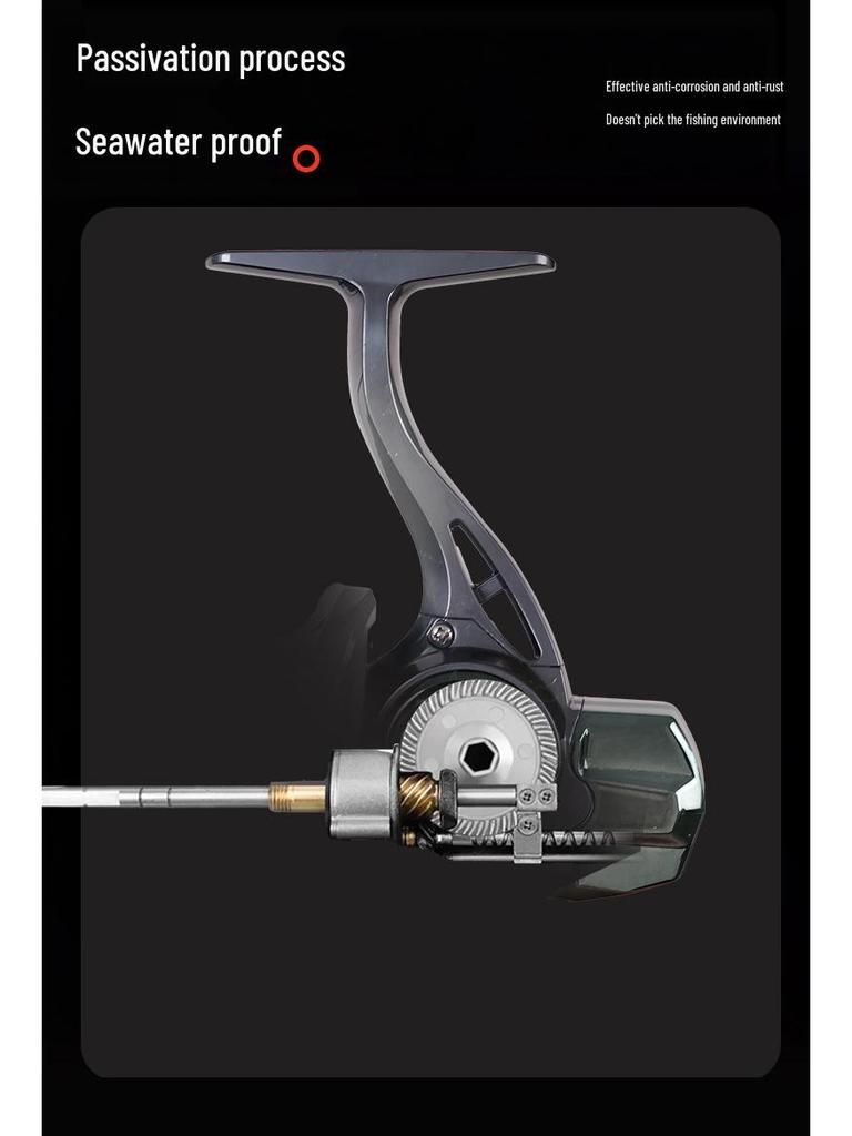 Full Metal Long Cast TV Spinning Reel with Slanted Shallow Spool for Lure and Sea Rod Fishing