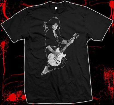 Joan Jett The Runaways Blackhearts Guitar T-Shirt