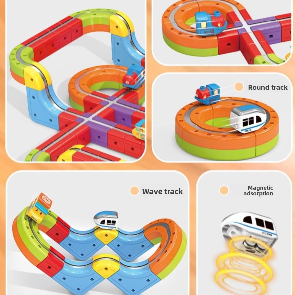 DIY Track Fusio Magnetic Car Toy 3D Cube Track Trackle Toy Set New Track Fusio Toys