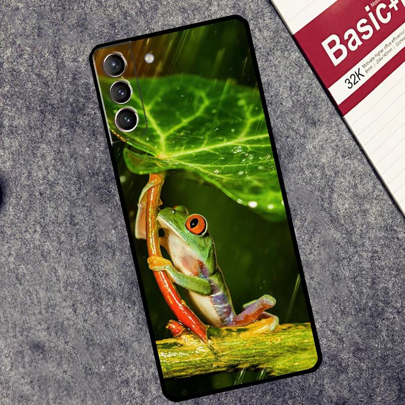 Green Frog Wildlife Case For Samsung Galaxy S26 S25 Ultra S20 S21 S22 S23 S24 Ultra S10 Plus S25 FE Cover Coque