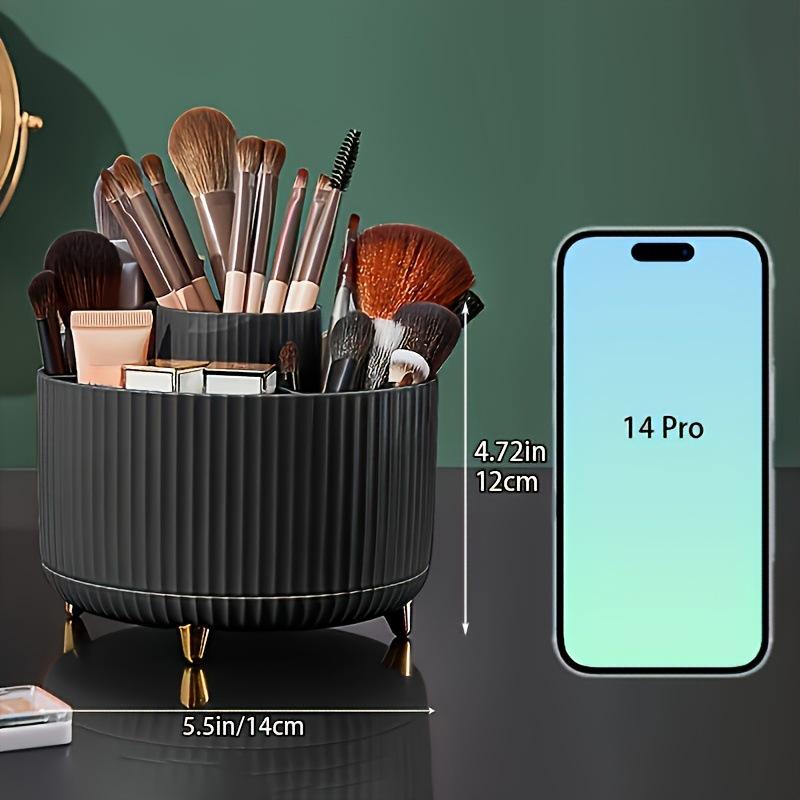 Rotating Desktop Pen and Cosmetics Holder - Light Luxury Storage Organizer