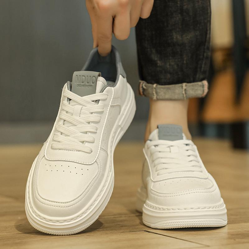 

Xiaobai men s shoes new summer breathable versatile men s casual leather shoes men s white shoes sports board shoes non-slip 39