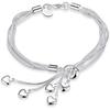 kelistom 925 Sterling Silver Bracelets for Women Teens, Love Heart Charm Chain Bracelet Bangle Fashion Jewelry Gifts