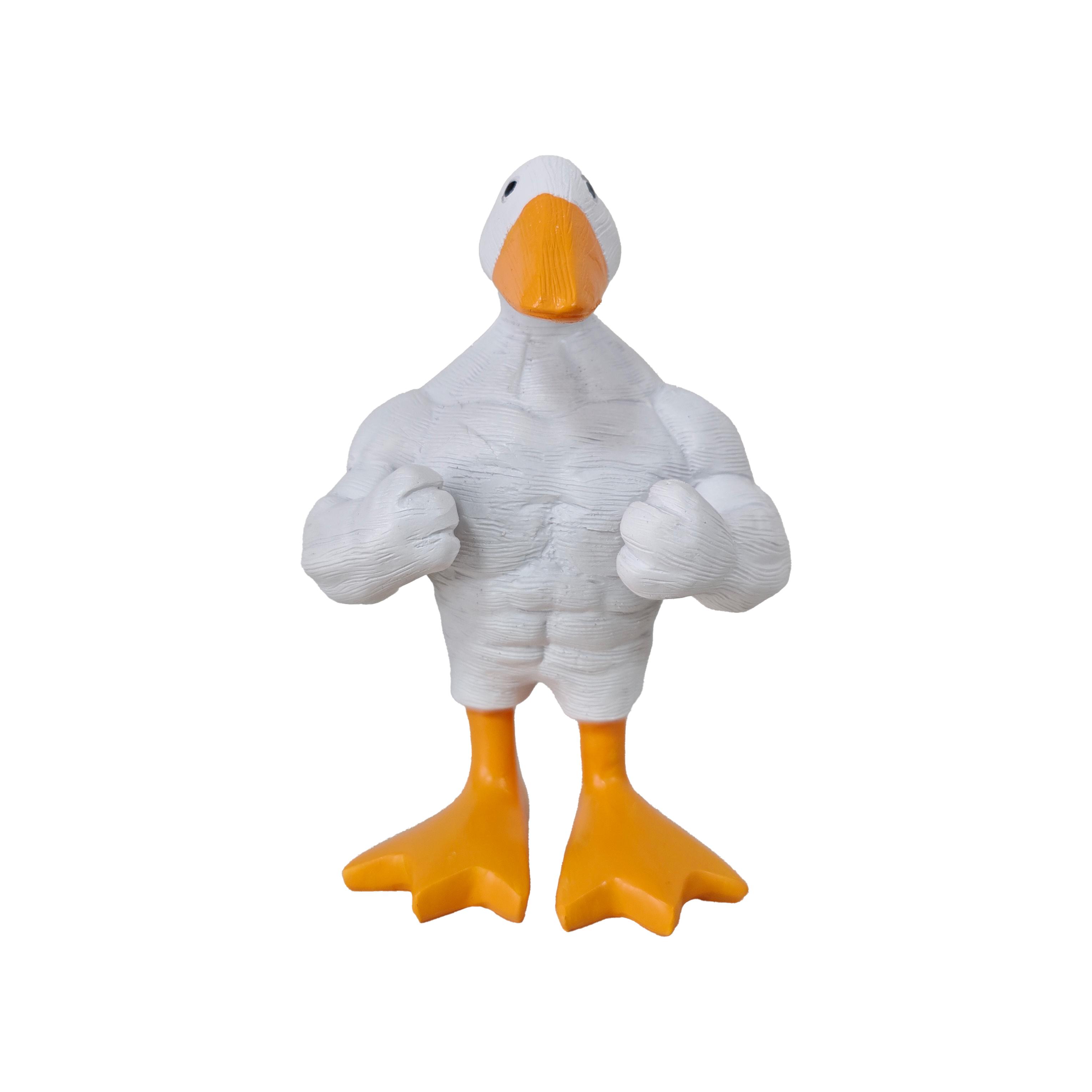 

1 Piece of Creative and Quirky Muscle Duck Key Storage Ornament, Eye-Catching Desktop Decoration, Spreading Joy, Unique Home Decor Piece