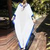 Boho besticktes Sommer-Strandkleid Übergröße Damen Strandmode Überwurf Robe Kaftan