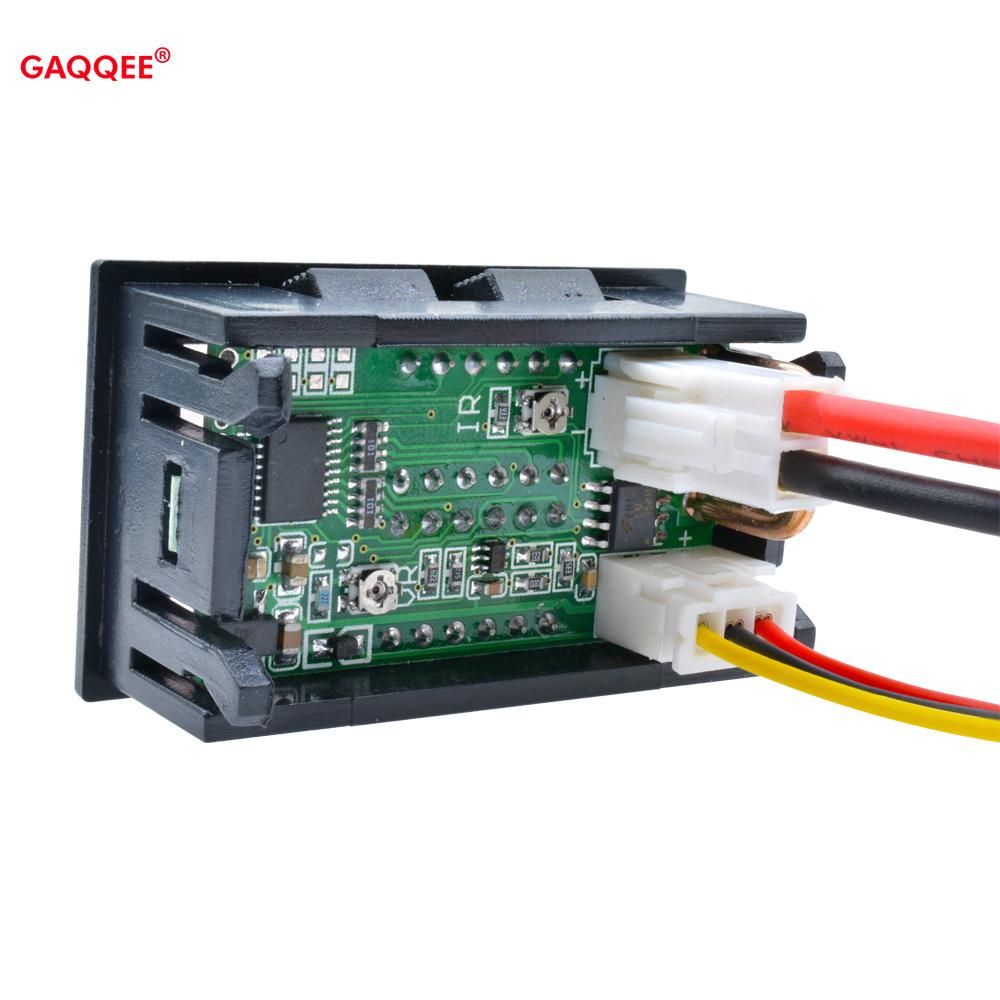 Voltmeter Ammeter DC 200V 10A  Blue Red Dual Digital LED Display Ampere Volt Voltage Current Meter Tester Detector 4 Bit 5 Wires
