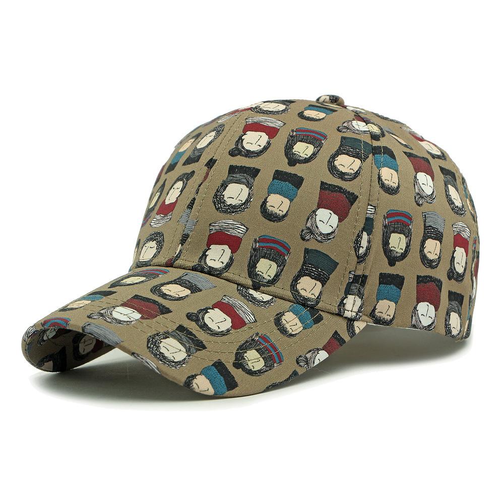 Spring Summer Baseball Cap Women's Sunscreen Sun Hat Cartoon Printed Cap Men's Hat